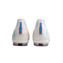 Chuteira Society Puma Ultra 5 Ultimate MG Branca e Azul "Volume Up"